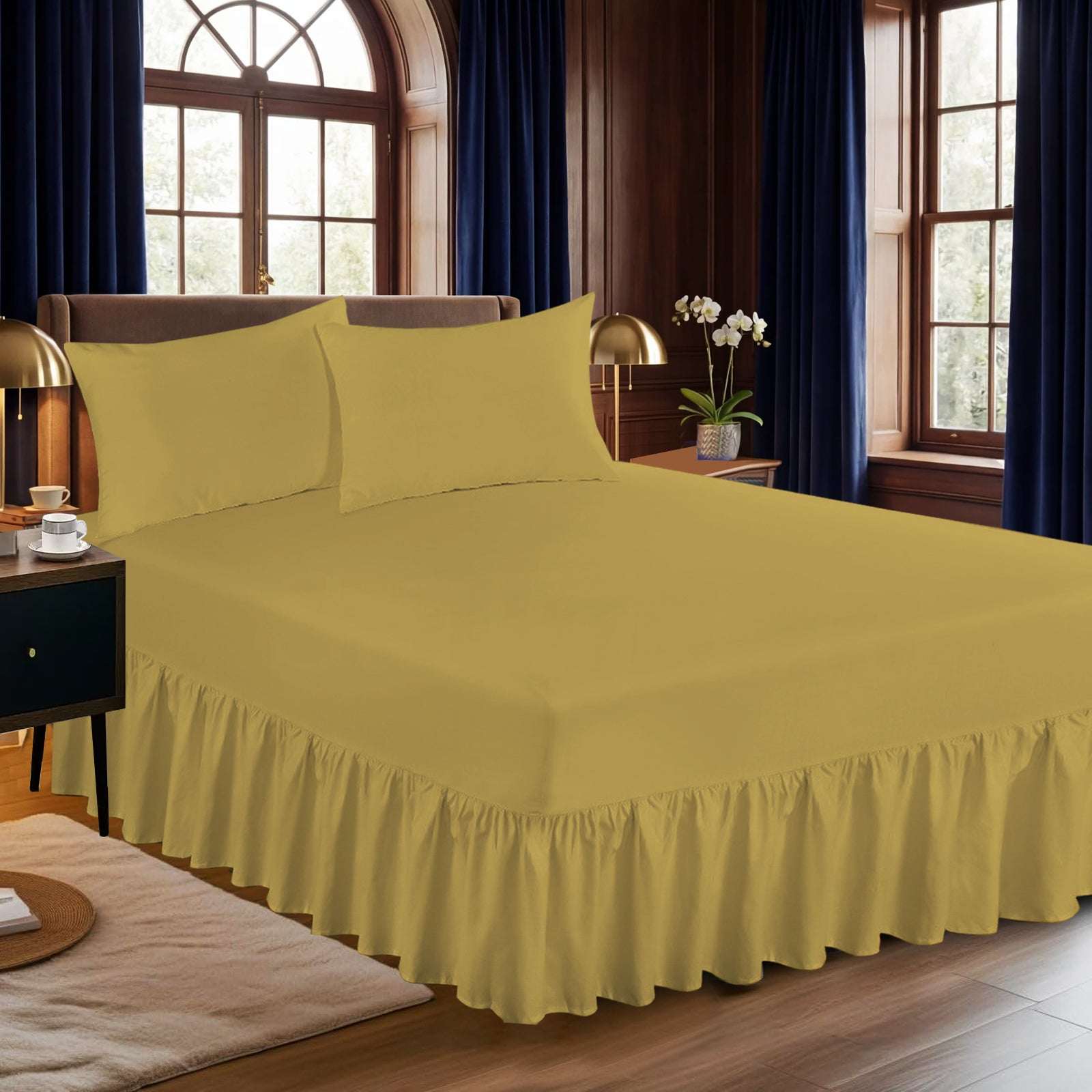 Extra Deep Fitted Sheet UK | 25CM Soft Bed Sheet Single Double King | Design 0137 Small Double Black