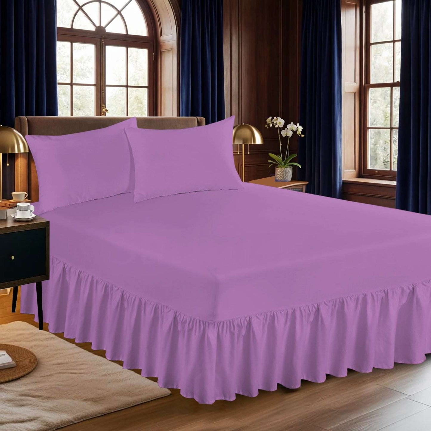 Extra Deep Fitted Sheet UK | 25CM Soft Bed Sheet Single Double King | Design 0137 Single Burgundy