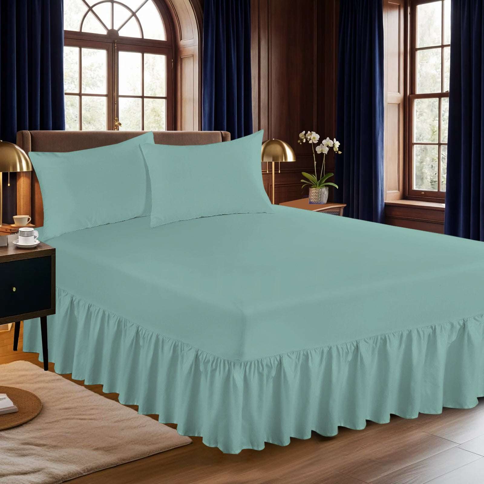 Extra Deep Fitted Sheet UK | 25CM Soft Bed Sheet Single Double King | Design 0137 Small Double Silver Grey
