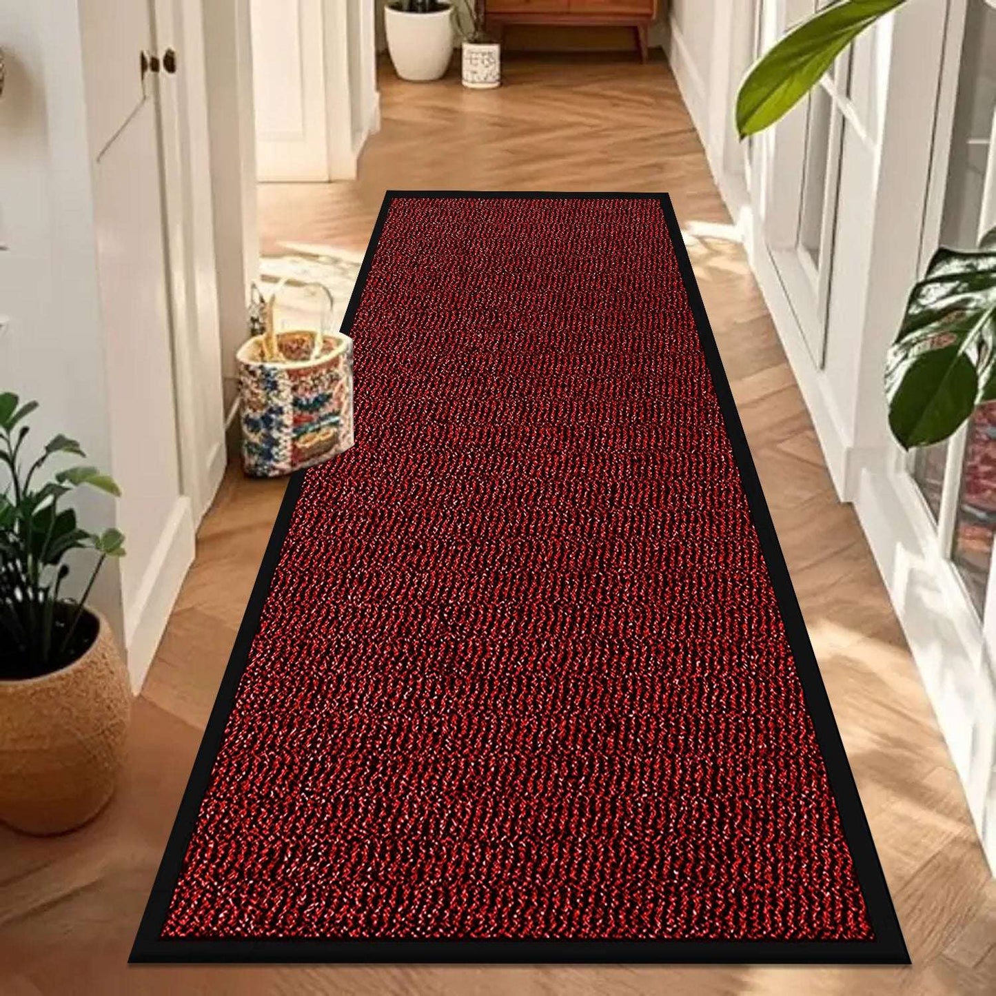 Non Slip Rubber Door Mat UK | Indoor Outdoor Heavy Duty Entrance Mat | Design 0115 60 x 90 cm Brown - Sunny Rubber Mat