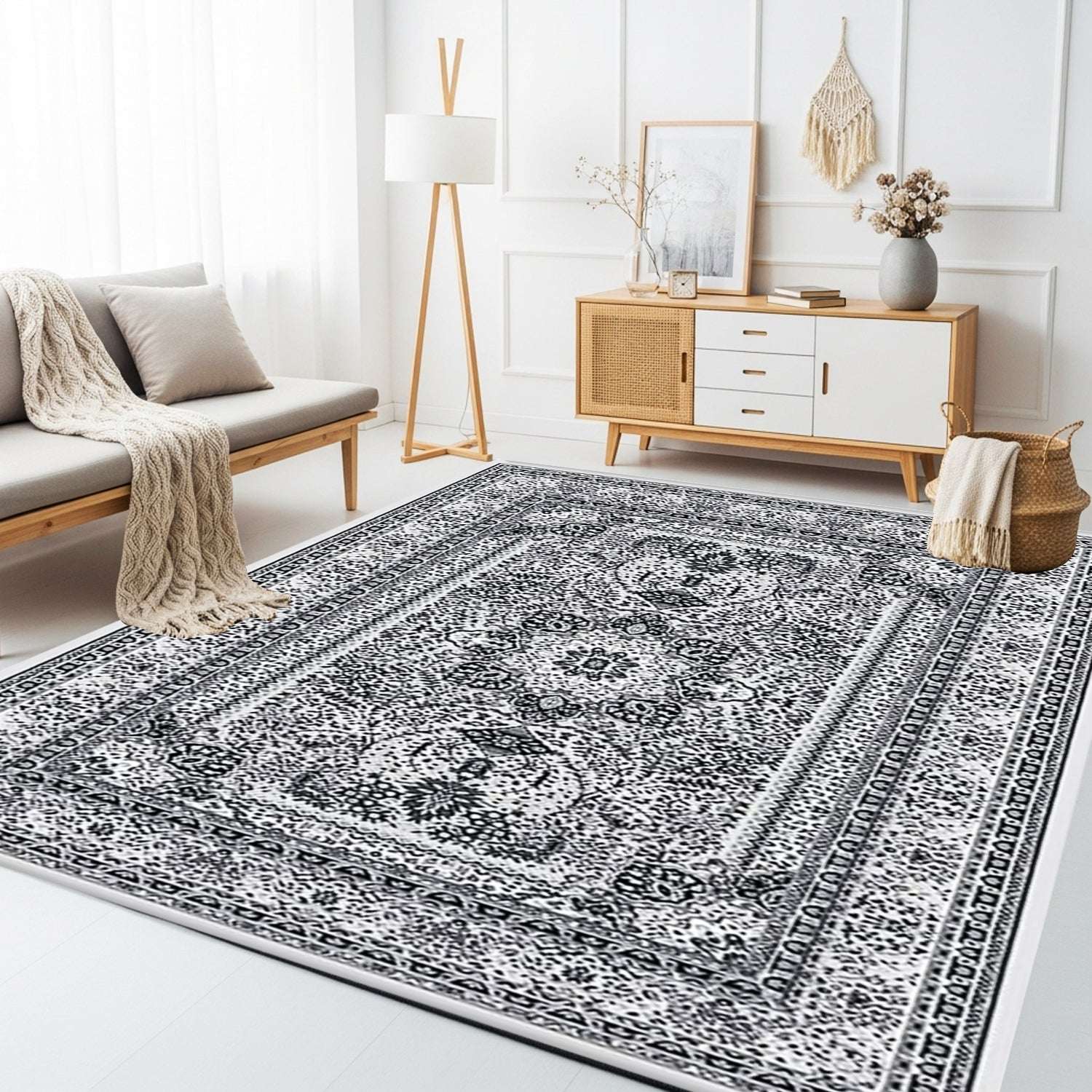 Soft Large Area Rug - Black