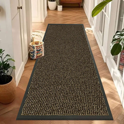 Non Slip Rubber Door Mat UK | Indoor Outdoor Heavy Duty Entrance Mat | Design 0115 60 x 90 cm Grey - Sunny Rubber Mat