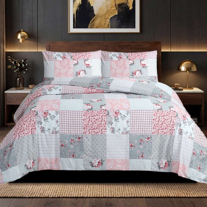 Duvet Cover Set UK | Soft Bedding for Double King Super King Single Damask Blue