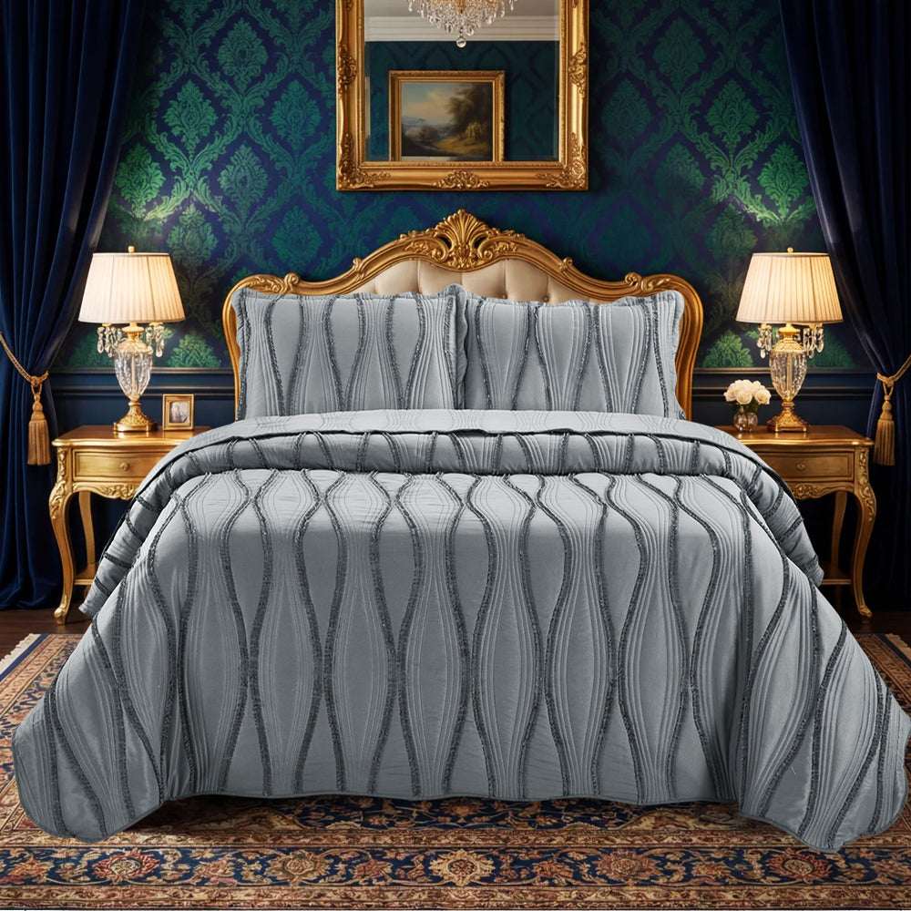 Luxury Quilted Bedspread UK | Bedding Throw for Double King Super King | Design 0101 Pink Bedspread - Cosy Single Bedspread