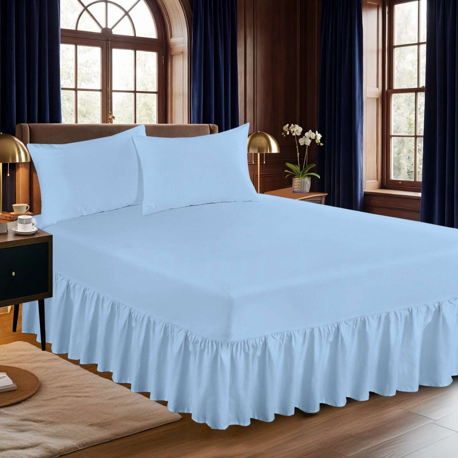 Extra Deep Fitted Sheet UK | 25CM Soft Bed Sheet Single Double King | Design 0137 Small Double Burgundy