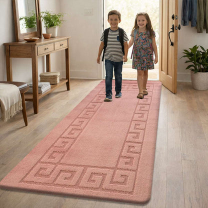 Non Slip Rubber Door Mat UK | Indoor Outdoor Heavy Duty Entrance Mat | Design 0097 50 x 80 cm (1 ft 8 in x 2 ft 7 in) Black Grey - Gel Back 58