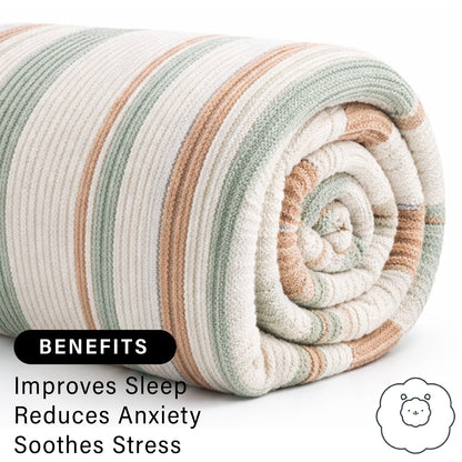 Dyed Yarn Reversible Throw Blanket - Evim Des 4