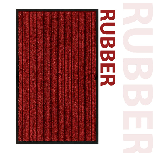 Non Slip Rubber Door Mat | Indoor & Outdoor Heavy Duty Entrance Mat | Washable Hallway Runner Rug | Floor Barrier Mat UK