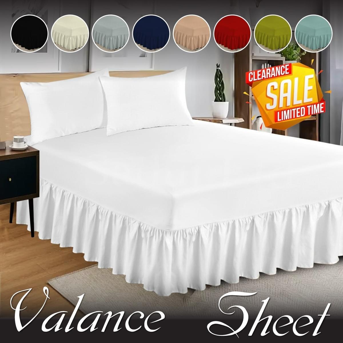 Extra Deep Fitted Valance Sheet - Burgundy