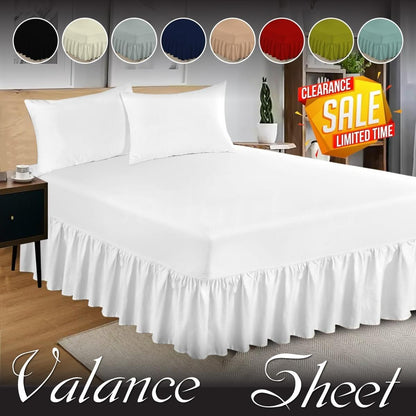 Extra Deep Fitted Valance Sheet - Burgundy