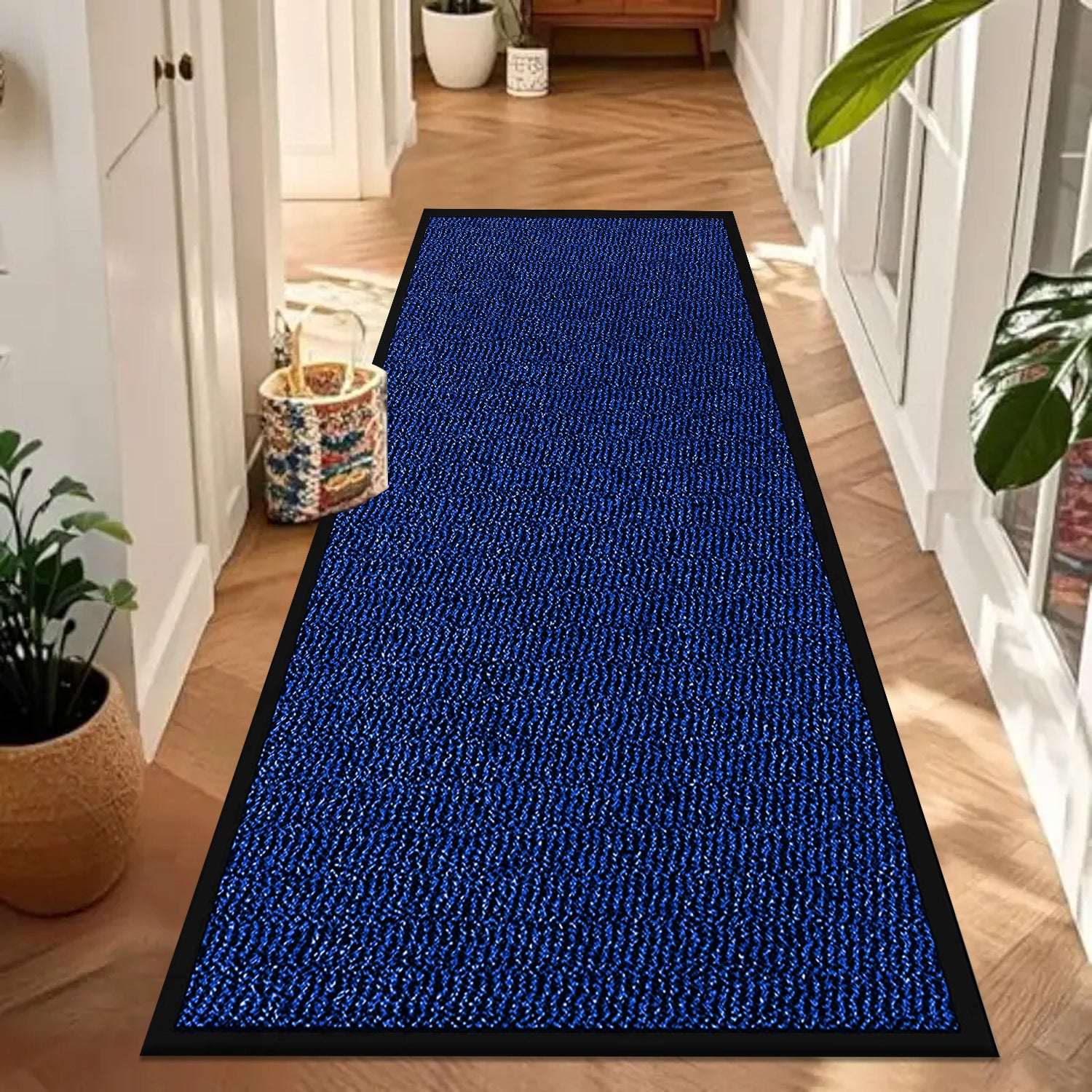 Non Slip Rubber Door Mat UK | Indoor Outdoor Heavy Duty Entrance Mat | Design 0115 60 x 90 cm Red - Sunny Rubber Mat