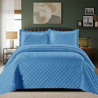 Luxury Embossed Bedspread UK | Bedding Throw for Double King Super King | Design 0116 Double Grey - Insp