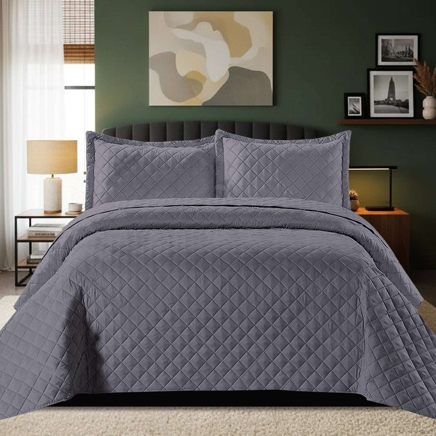 Luxury Embossed Bedspread UK | Bedding Throw for Double King Super King | Design 0116 Single White - Insp