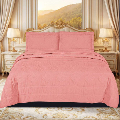 Luxury Embossed Bedspread UK | Bedding Throw for Double King Super King Single Embroidery LIME SQUARE Des-4