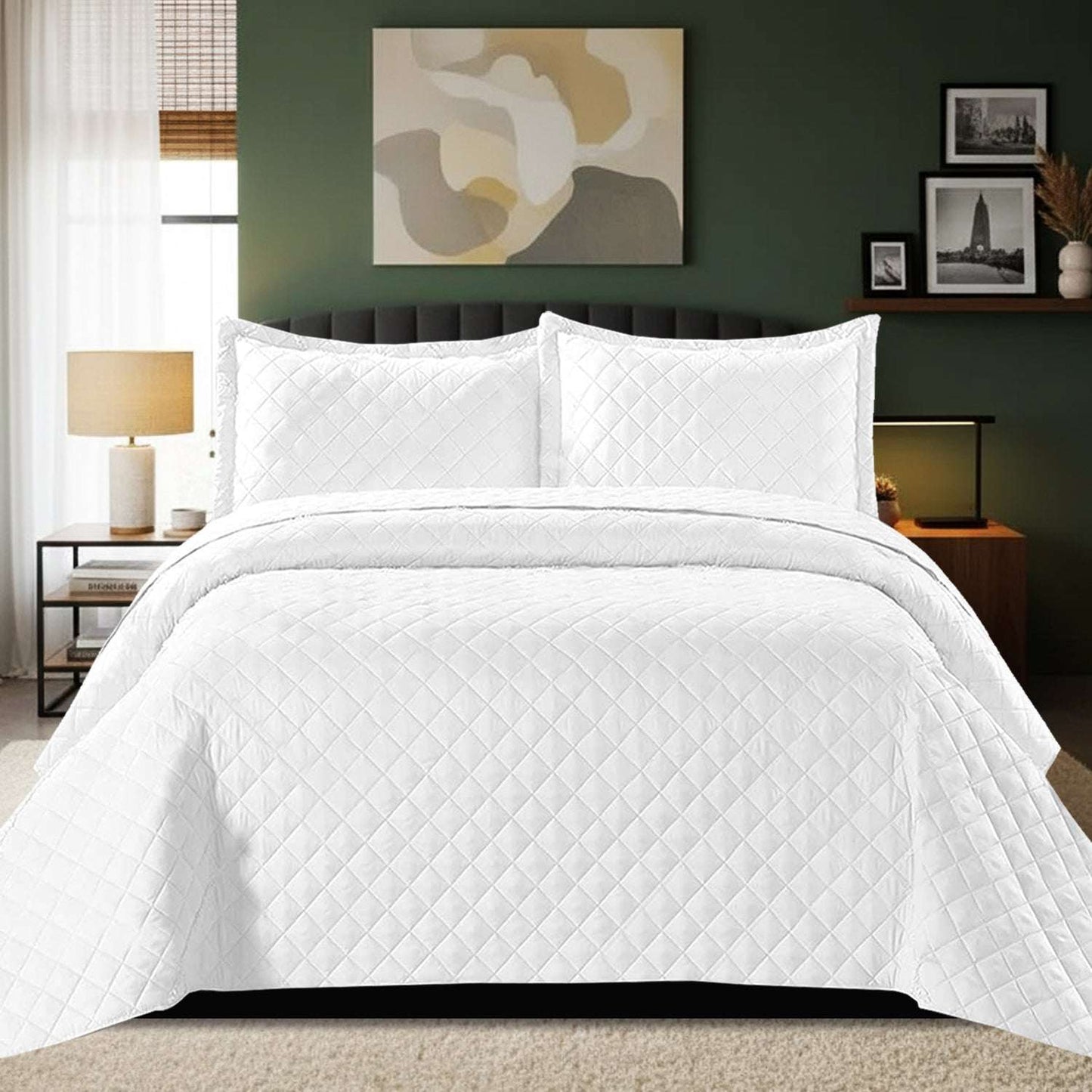 Luxury Embossed Bedspread UK | Bedding Throw for Double King Super King | Design 0116 Single Pink - Insp