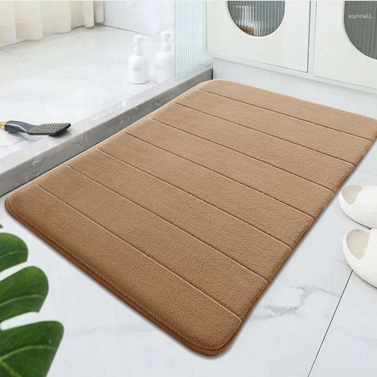 Non Slip Bath Mat Extra Large Bathroom Rug Water Absorbent Toilet Pedestal Mats