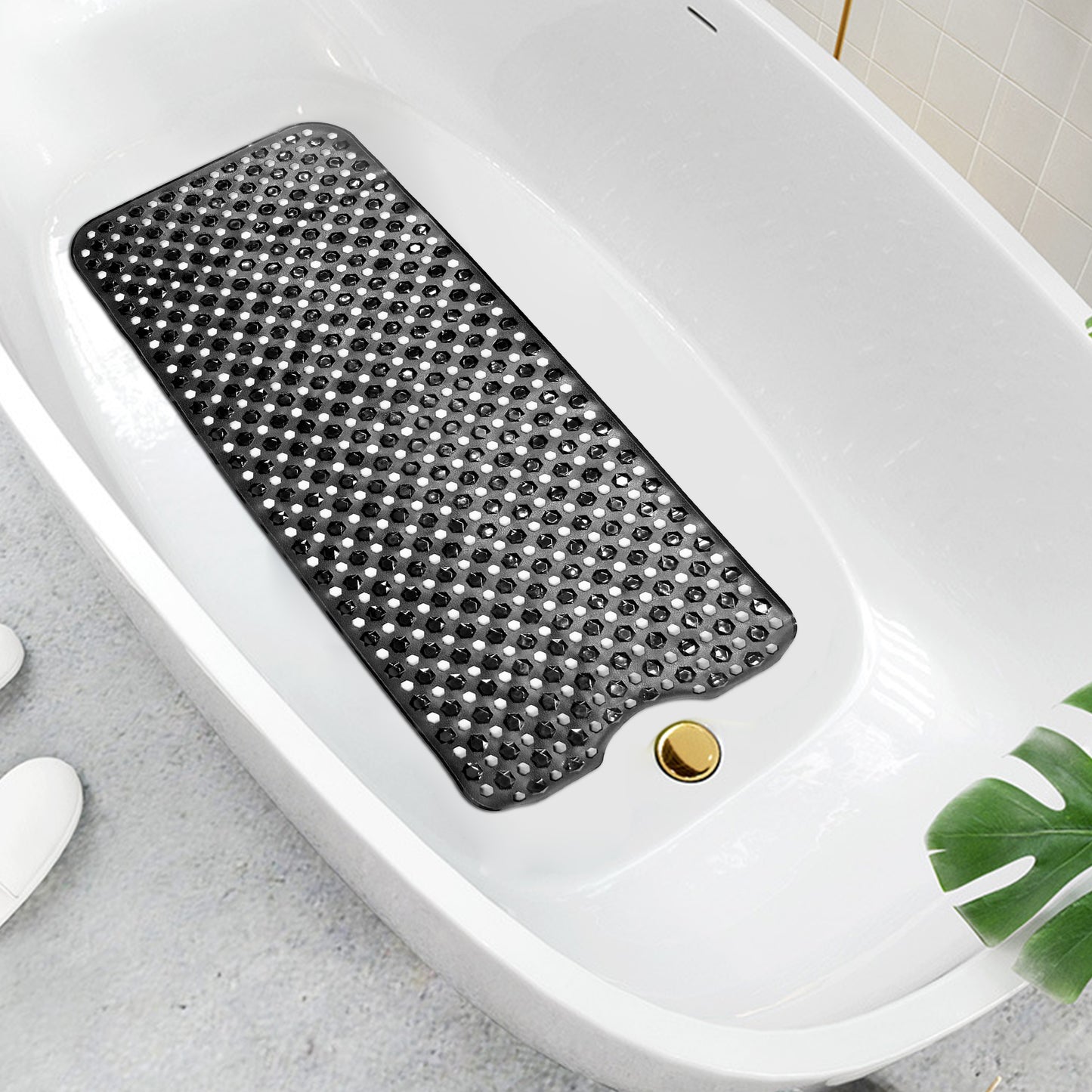 Extra Large Bath Mat Non Slip Bathtub Strong Suction Anti Mold Rubber Shower Mat