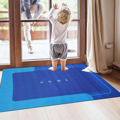 Non Slip Bath Mat UK | Soft Water Absorbent Bathroom Rug | Design 0128 50 x 80 cm Grey - Home Mat