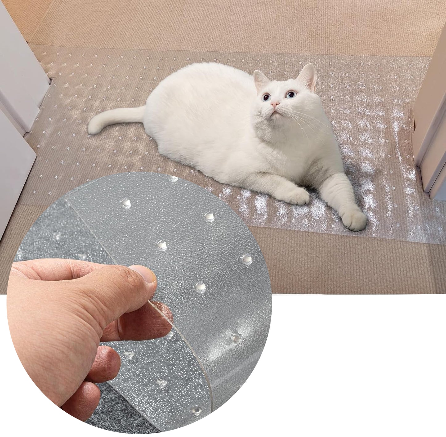Clear Carpet Protector Roll | Transparent Floor Mat for Carpets & Rugs