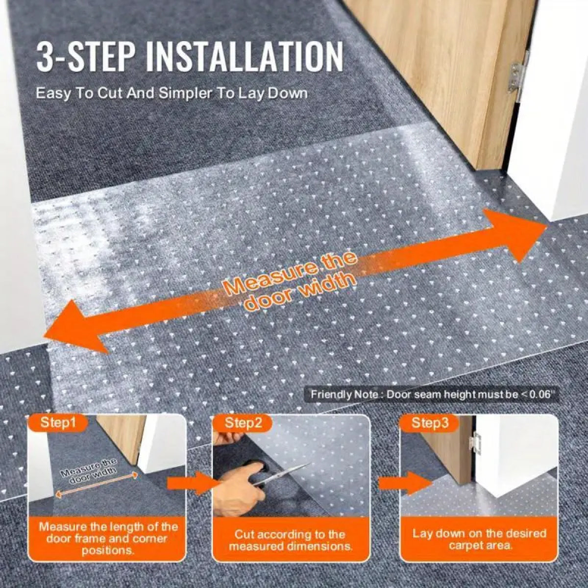 Clear Carpet Protector Roll | Transparent Floor Mat for Carpets & Rugs