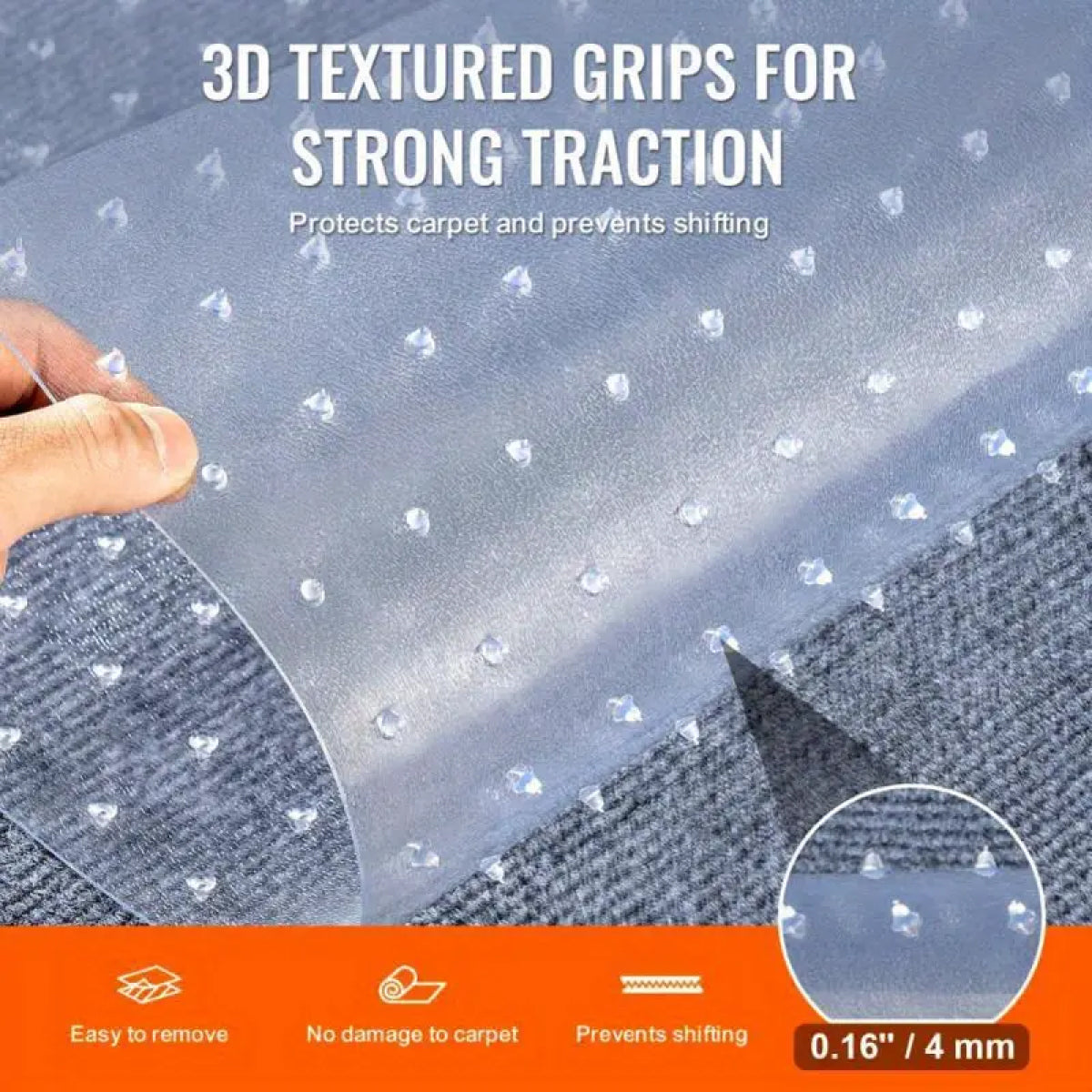 Clear Carpet Protector Roll | Transparent Floor Mat for Carpets & Rugs