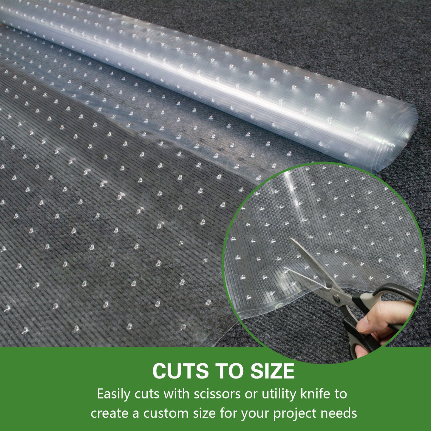 Clear Carpet Protector Roll | Transparent Floor Mat for Carpets & Rugs