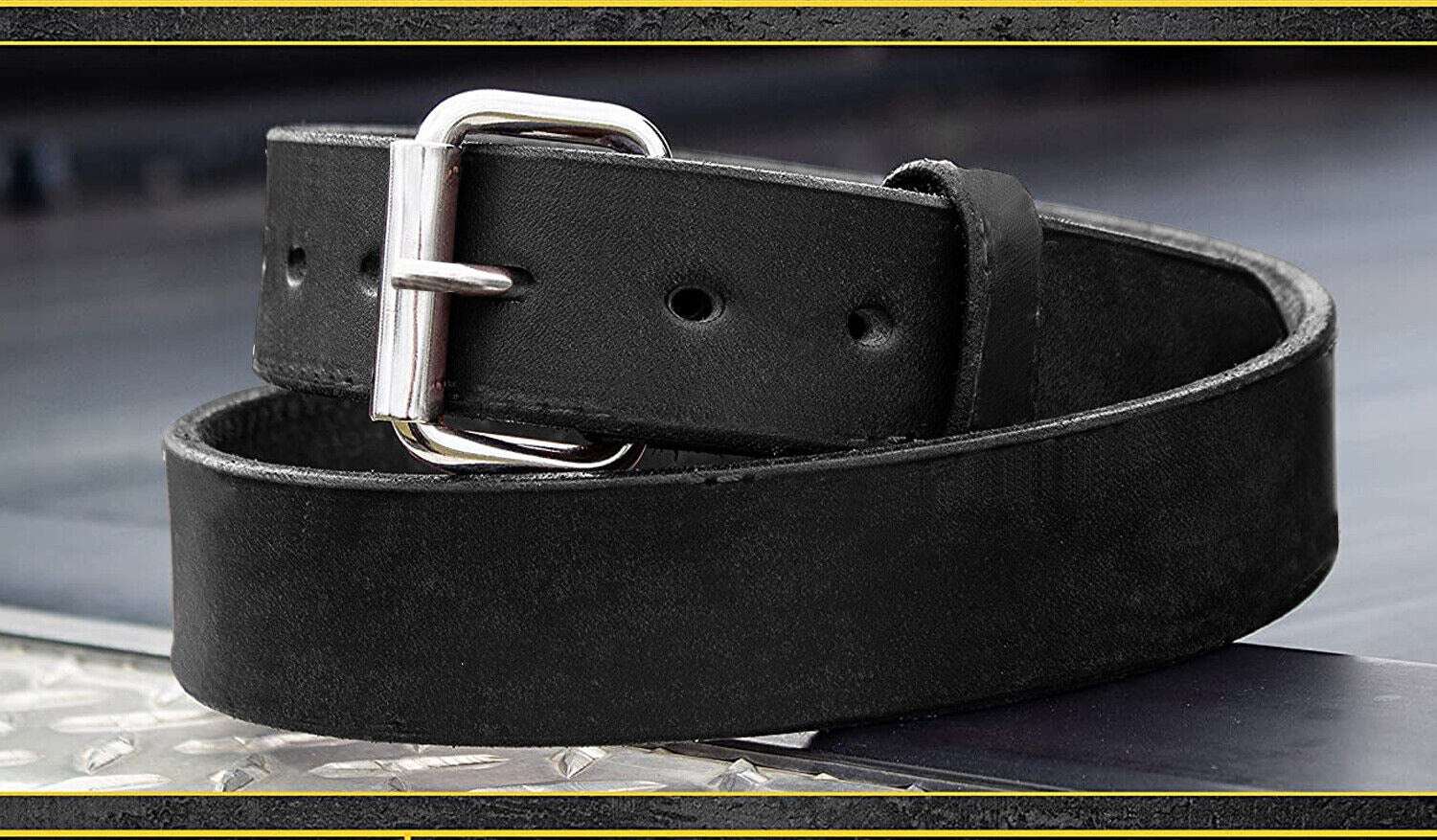 Mens Leather Belts Genuine Pure Leather Black Brown Trouser Jeans Belt Buckle M (32 - 36) Brown Roller 1.5