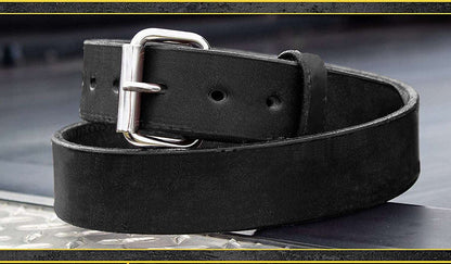 Mens Leather Belts Genuine Pure Leather Black Brown Trouser Jeans Belt Buckle M (32 - 36) Brown Roller 1.5