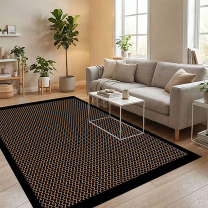 Haven Non Slip Rubber Door Mat UK | Indoor Outdoor Heavy Duty Entrance Mat 60 x 90 cm Black - Mesh Rubber Mat