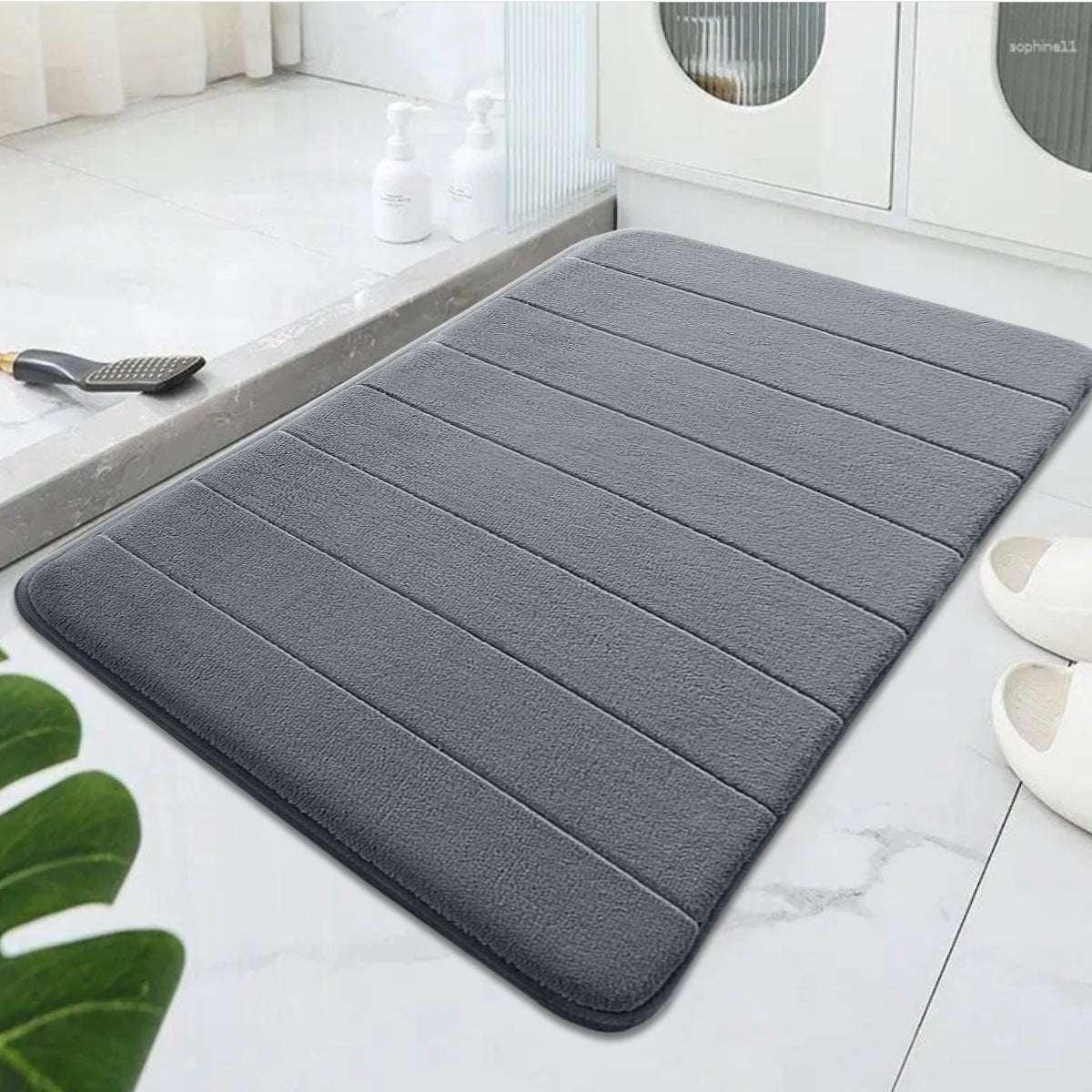 Non Slip Bath Mat Extra Large Bathroom Rug Water Absorbent Toilet Pedestal Mats
