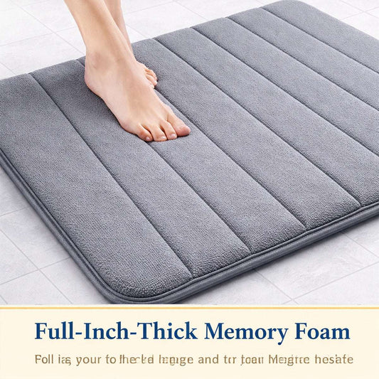 Non Slip Bath Mat Extra Large Bathroom Rug Water Absorbent Toilet Pedestal Mats