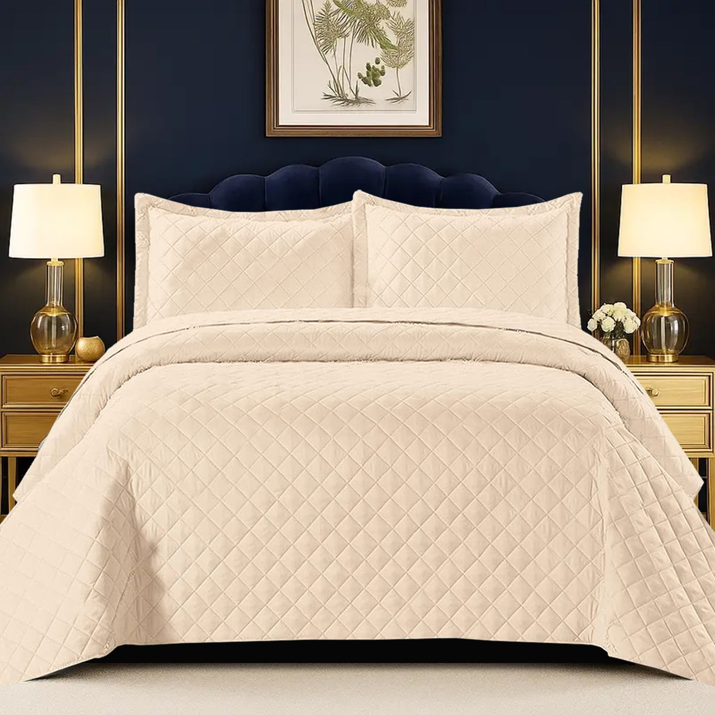 Embossed Three Piece Bedspread