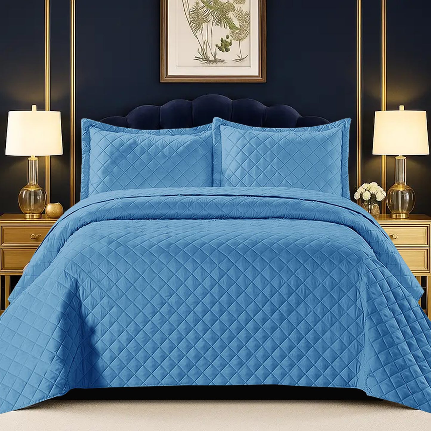 Embossed Three Piece Bedspread