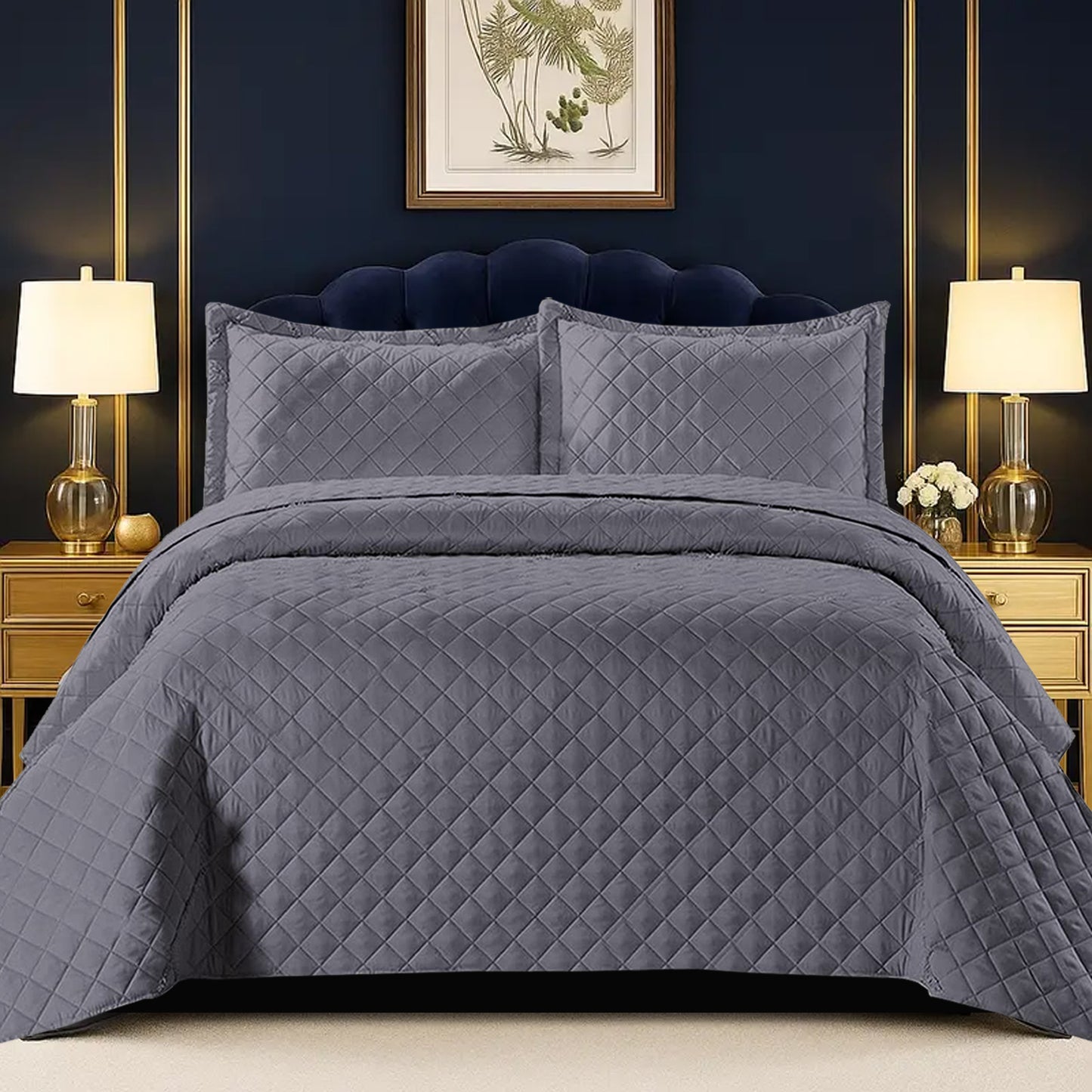 Embossed Three Piece Bedspread