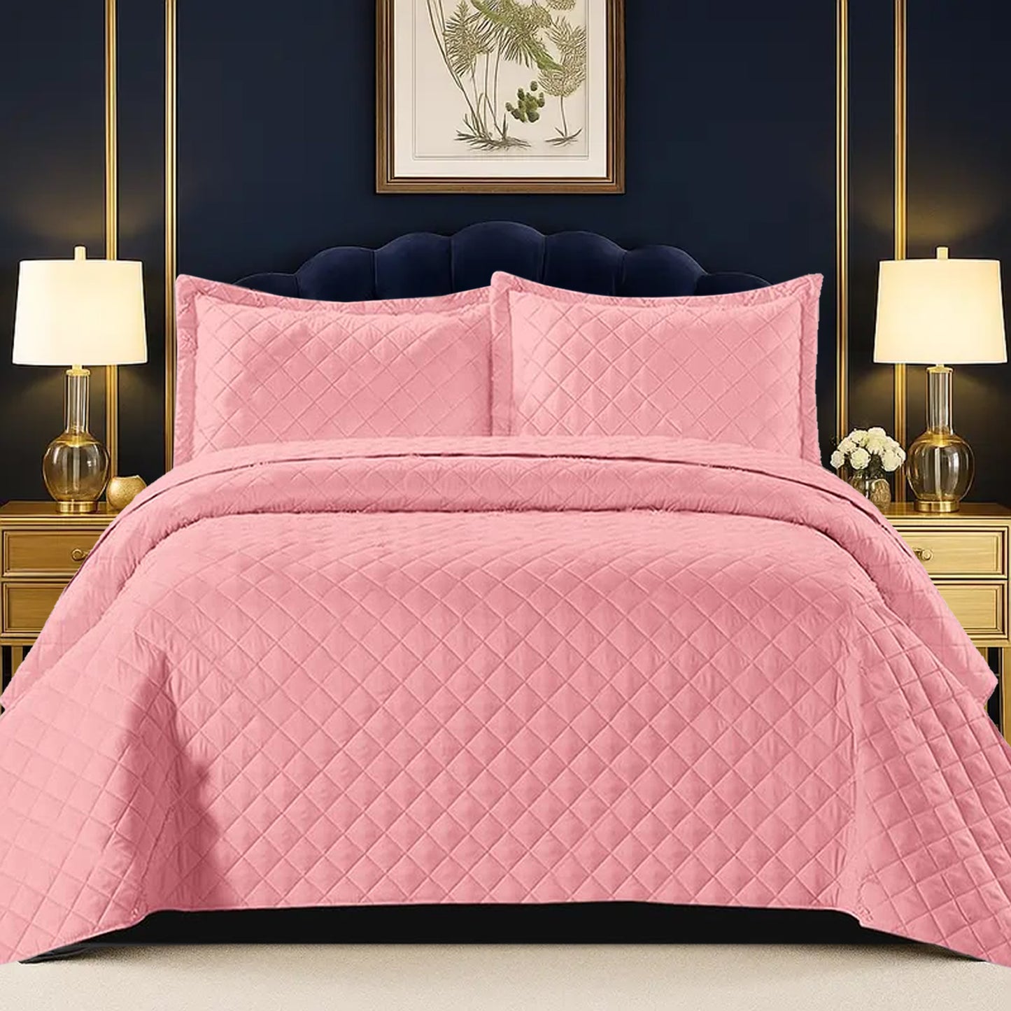 Embossed Three Piece Bedspread
