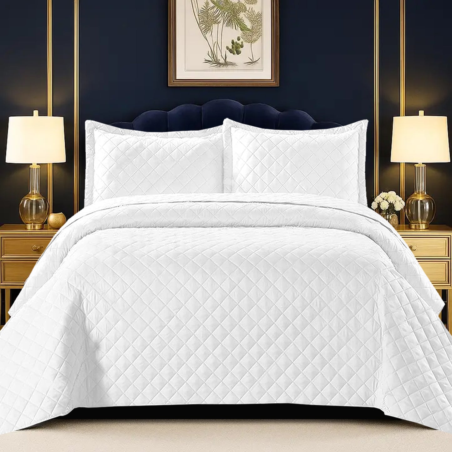 Embossed Three Piece Bedspread