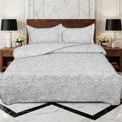 Embossed Quilted Bedspread Set with Pillow Shams | Single to Super King