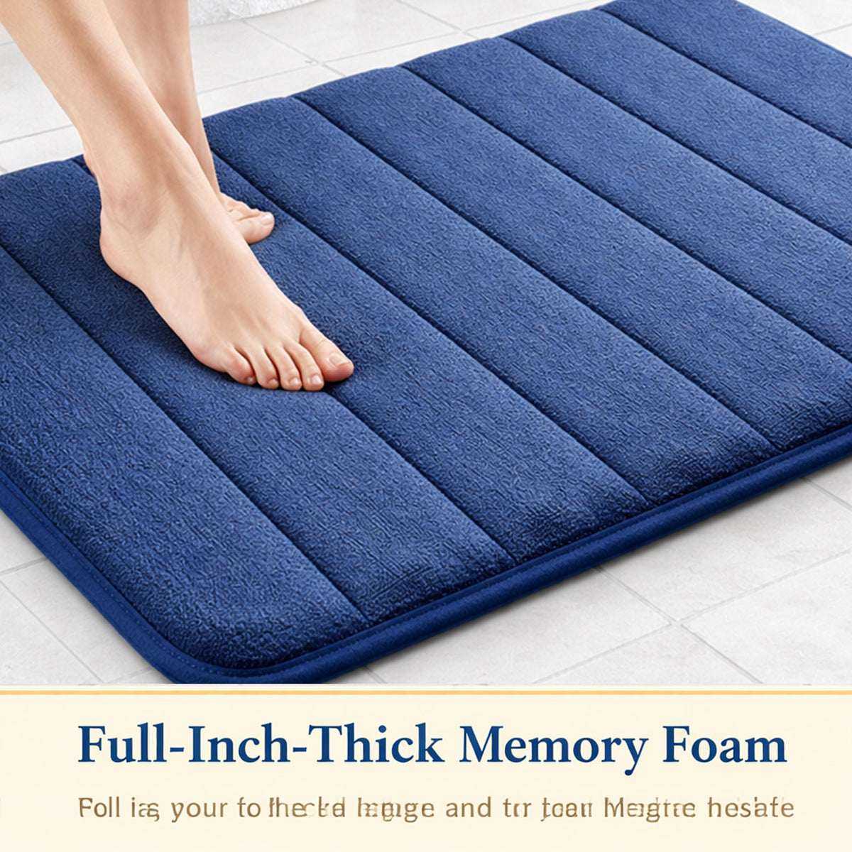 Non-Slip Absorbent Bathroom Mat | Bath Mat & Pedestal Mat Set