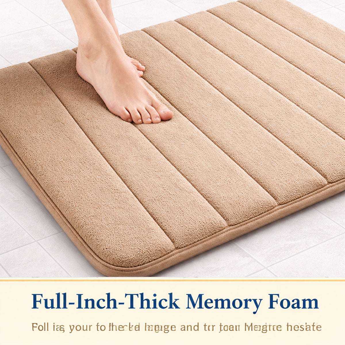 Non-Slip Absorbent Bathroom Mat | Bath Mat & Pedestal Mat Set