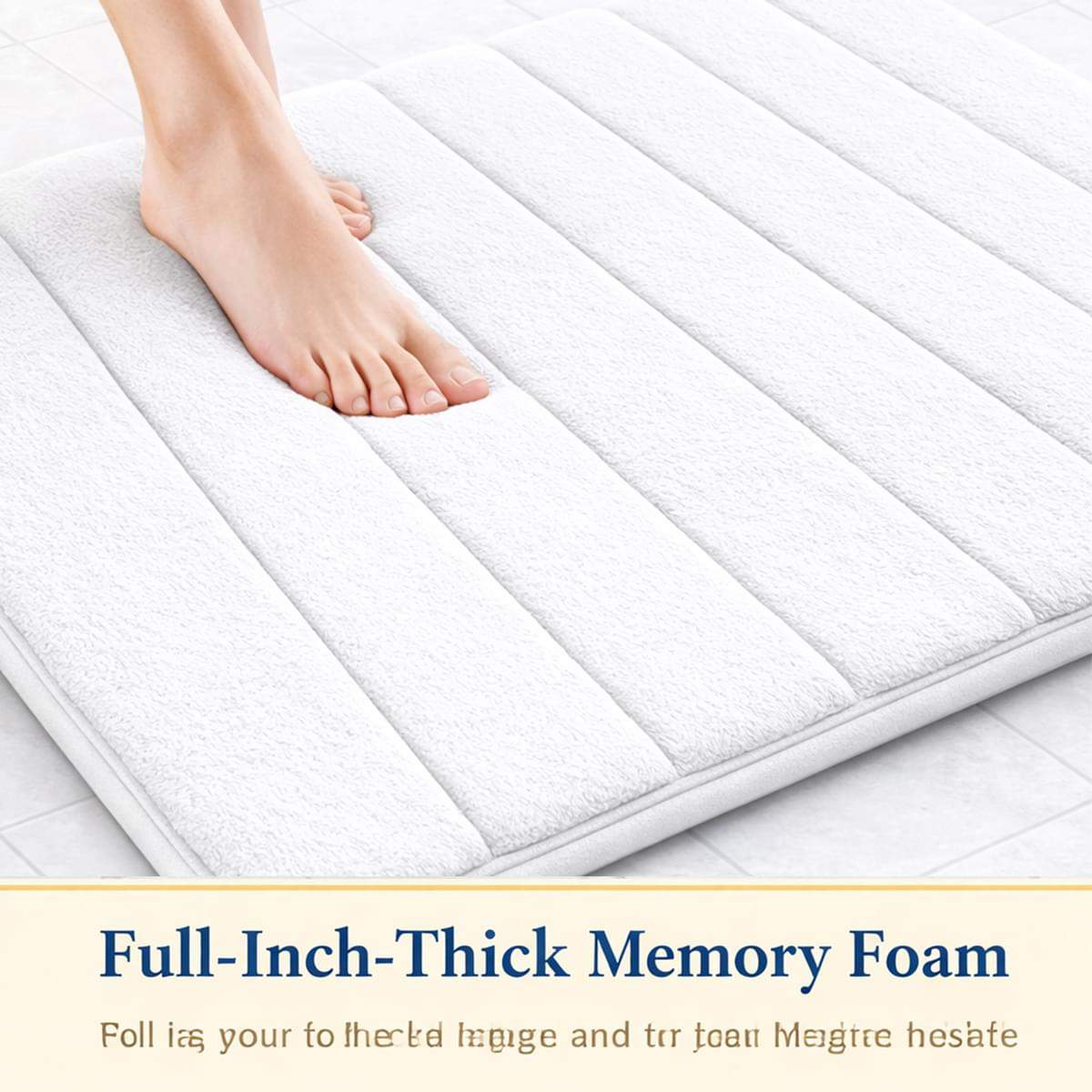 Non-Slip Absorbent Bathroom Mat | Bath Mat & Pedestal Mat Set
