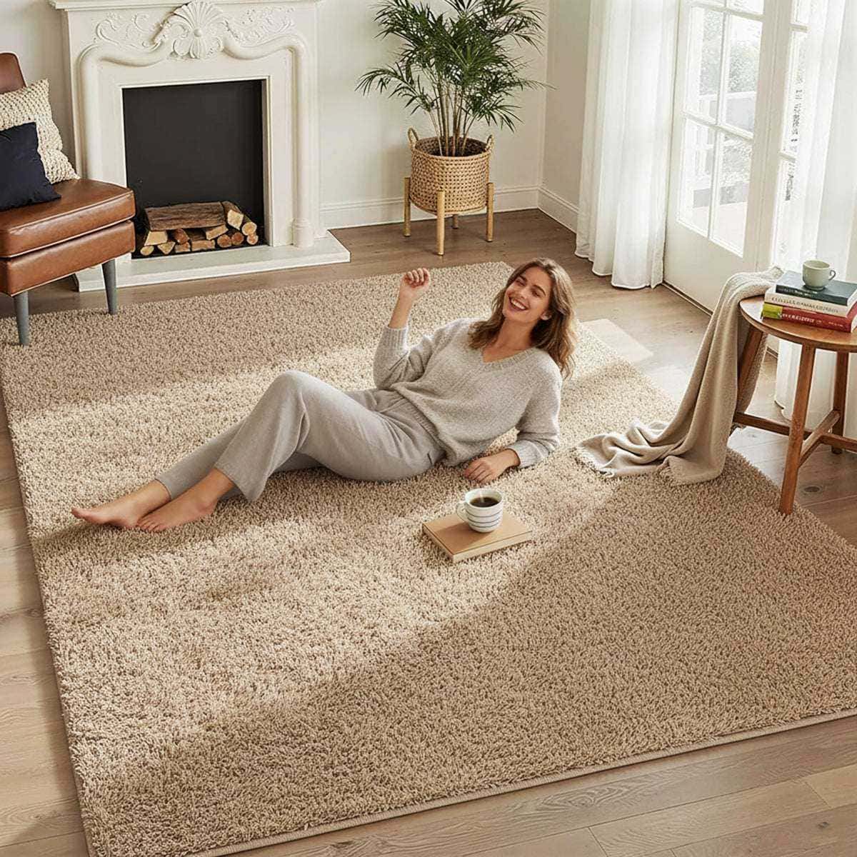 Soft Shaggy Area Rug | Living Room, Bedroom & Hallway Rug