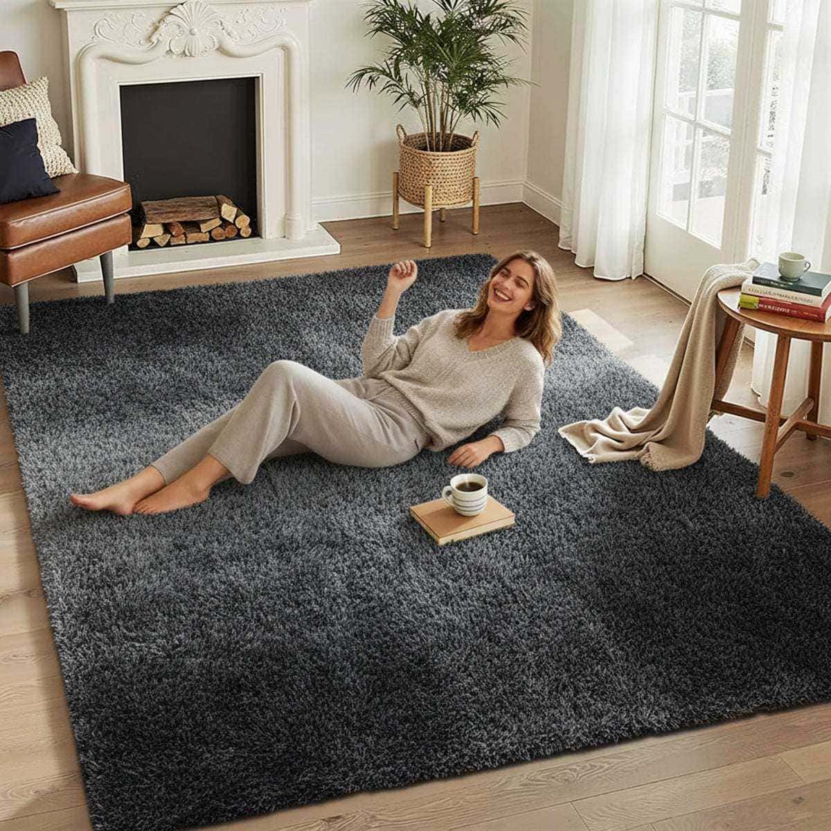 Soft Shaggy Area Rug | Living Room, Bedroom & Hallway Rug