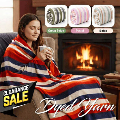 Dyed Yarn Reversible Throw