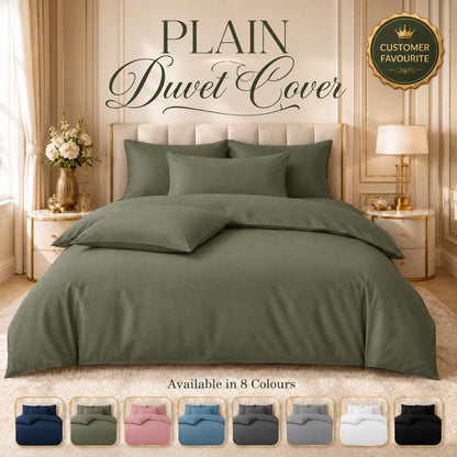 Plain Reversible Bedding Set - Pink