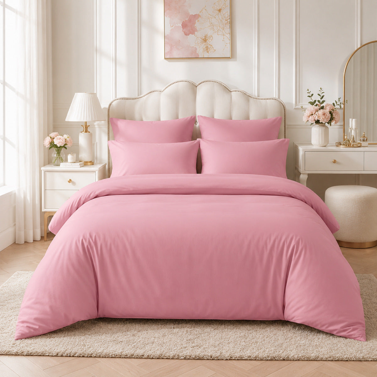 Plain Reversible Bedding Set - Teal