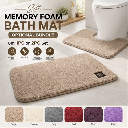 Microfibre Non Slip Bathroom Mat - Purple