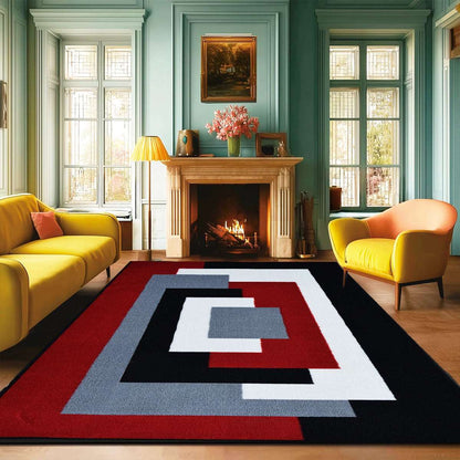 Geometric Non-Slip Runner Rug | Hallway, Kitchen & Bedroom Mat