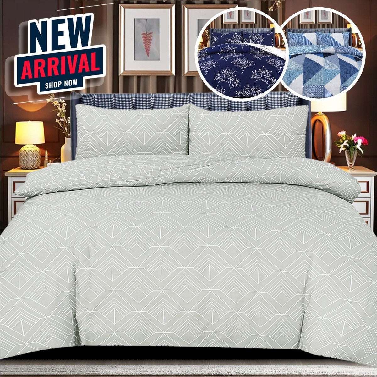 Reversible Duvet Cover Set - Midnight Tree
