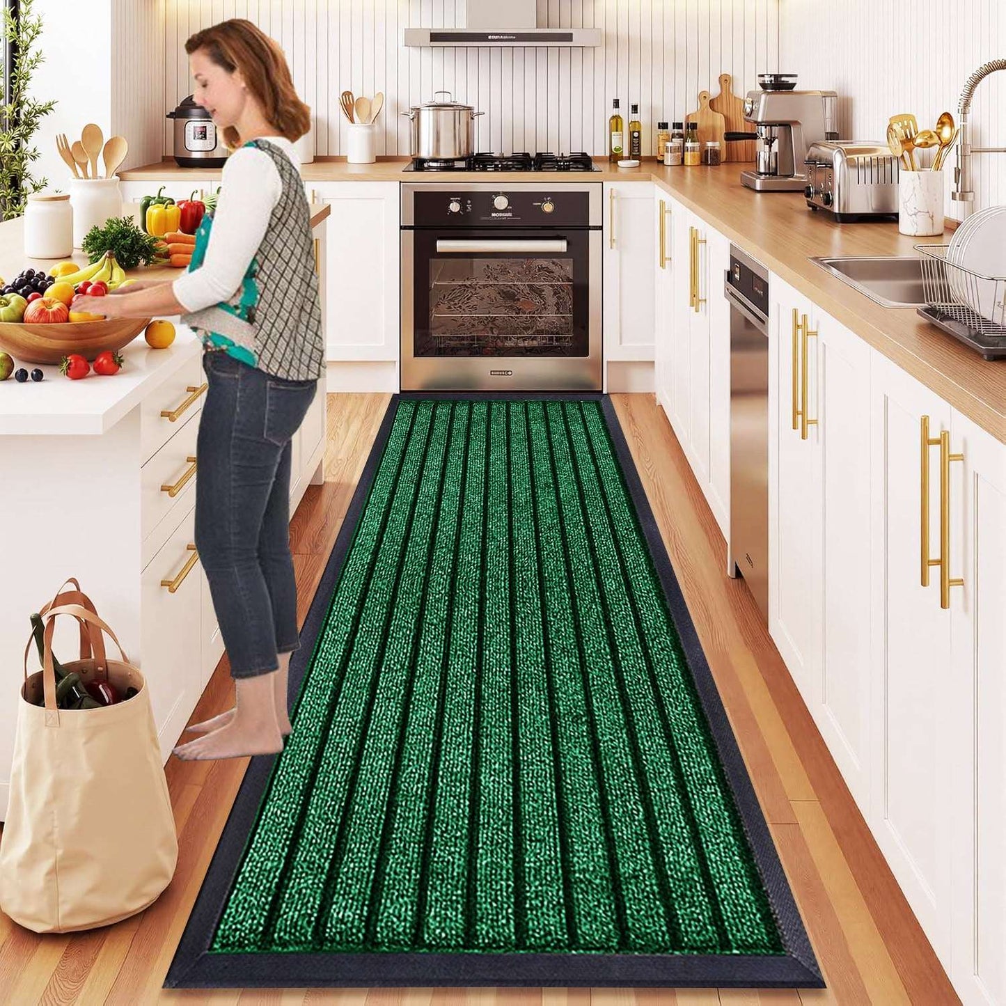 Rubber Backed Door Mat - Green