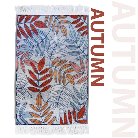 Vintage Printed Area Rug - Autumn Floral Des 1